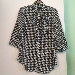 Kardashian Kollection black and white button up